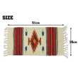画像2: El-Paso SADDLEBLANKET Handwoven Wool Chimayo Style Mats 10"×20" (F)