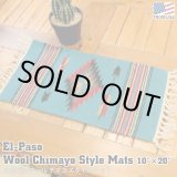 画像: El-Paso SADDLEBLANKET Handwoven Wool Chimayo Style Mats 10"×20" (G)