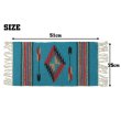 画像2: El-Paso SADDLEBLANKET Handwoven Wool Chimayo Style Mats 10"×20" (G)