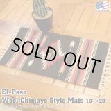 画像: El-Paso SADDLEBLANKET Handwoven Wool Chimayo Style Mats 10"×20" (I)