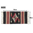 画像2: El-Paso SADDLEBLANKET Handwoven Wool Chimayo Style Mats 10"×20" (I)