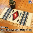 画像1: El-Paso SADDLEBLANKET Handwoven Wool Chimayo Style Mats 10"×20" (J)