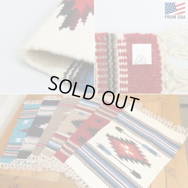 画像4: El-Paso SADDLEBLANKET Handwoven Wool Chimayo Style Mats (I)