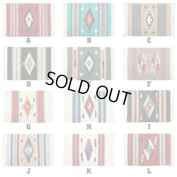 画像5: El-Paso SADDLEBLANKET Handwoven Wool Chimayo Style Mats (A)