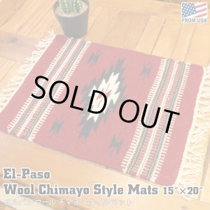 画像: El-Paso SADDLEBLANKET Handwoven Wool Chimayo Style Mats (A)