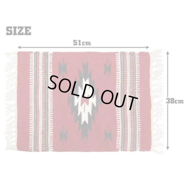 画像2: El-Paso SADDLEBLANKET Handwoven Wool Chimayo Style Mats (A)