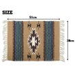 画像2: El-Paso SADDLEBLANKET Handwoven Wool Chimayo Style Mats (C)