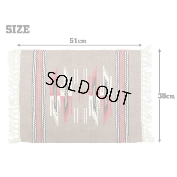 画像2: El-Paso SADDLEBLANKET Handwoven Wool Chimayo Style Mats (F)