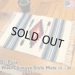 画像: El-Paso SADDLEBLANKET Handwoven Wool Chimayo Style Mats (H)