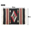 画像2: El-Paso SADDLEBLANKET Handwoven Wool Chimayo Style Mats (I)