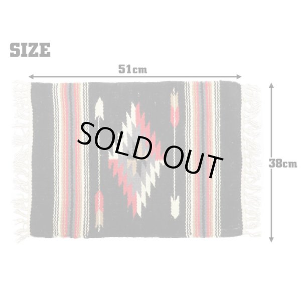 画像2: El-Paso SADDLEBLANKET Handwoven Wool Chimayo Style Mats (I)