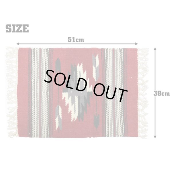 画像2: El-Paso SADDLEBLANKET Handwoven Wool Chimayo Style Mats (L)