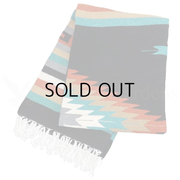 画像3: ELPASO SADDLEBLANKET Mitla-Style Blanket Black