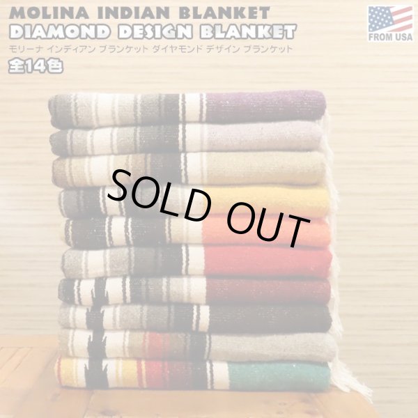 画像1: Molina Indian Blanket Diamond Design Blanket【全14色】