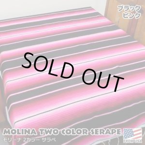 画像: MOLINA Tow Color Serape (Black Pink)