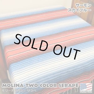 画像: MOLINA Tow Color Serape (Salmon Sky Blue)