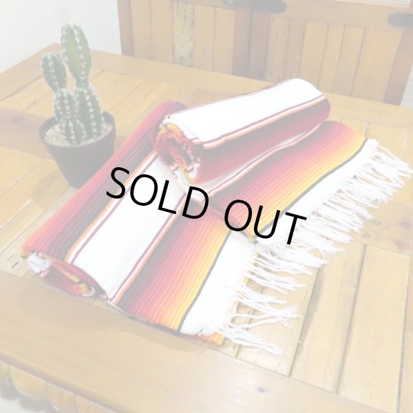 画像3: MOLINA Tow Color Serape (White Orange)