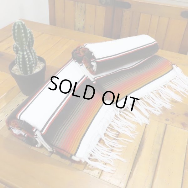 画像3: MOLINA Tow Color Serape (White Rust)