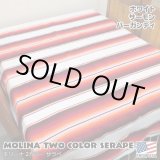 画像: MOLINA Tow Color Serape (White Salmon Burgundy)