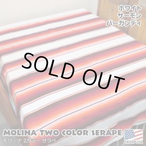 画像: MOLINA Tow Color Serape (White Salmon Burgundy)