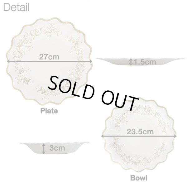画像2: Classic Paper Plate & Bowl【8枚入り】【全4種】