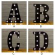 画像2: Black Marquee Sign Alphabet Lights Lamp