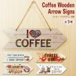 画像1: Coffee Wooden Arrow Signs【全5種】