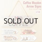 画像: Coffee Wooden Arrow Signs【全5種】
