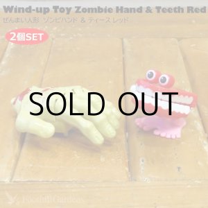 画像: Wind-up toy Hand ＆ Teeth red Set