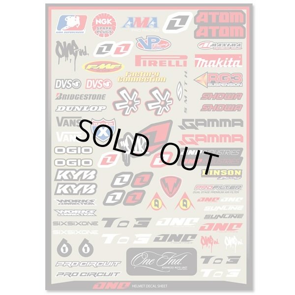 画像1: One Industries　4 mil. logo Helmet Sheet 2012