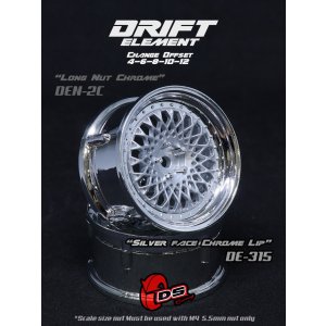 画像: DRIFT ELEMENT SERIES RIM:Silver Mesh Chrome Lip Chrome Rivets