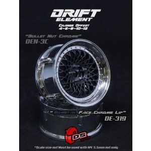 画像: DRIFT ELEMENT SERIES RIM:Gunmetal Mesh Chrome Lip Chrome Rivets
