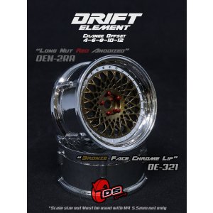 画像: DRIFT ELEMENT SERIES RIM:Bronze Mesh Chrome Lip Chrome Rivets