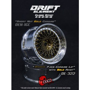画像: DRIFT ELEMENT SERIES RIM:Bronze Mesh Chrome Lip Gold Rivets