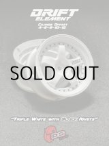 画像: DRIFT ELEMENT SERIES RIM：White 5Spokes White Lip Black Rivets