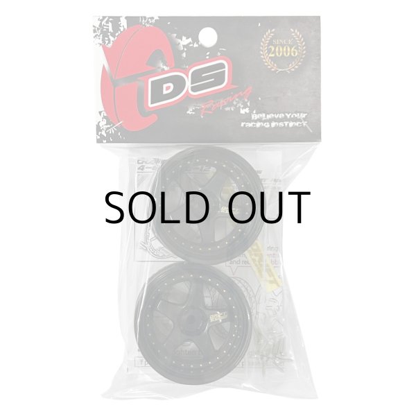 画像2: DRIFT ELEMENT SERIES RIM：Black 5Spokes Black Lip Gold Rivets