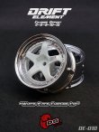 画像1: DRIFT ELEMENT SERIES RIM：White 5Spokes Chrome Lip Chrome Rivets