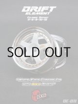 画像: DRIFT ELEMENT SERIES RIM：White 5Spokes Chrome Lip Gold Rivets