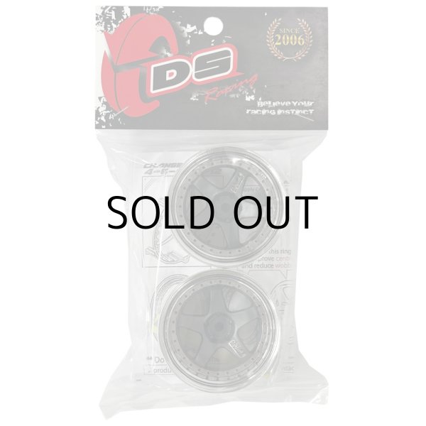 画像2: DRIFT ELEMENT SERIES RIM：Gunmetal 5Spokes Chrome Lip Black Rivets