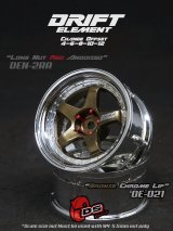 画像: DRIFT ELEMENT SERIES RIM：Bronze 5Spokes Chrome Lip Chrome Rivets