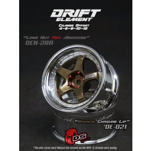 画像: DRIFT ELEMENT SERIES RIM：Bronze 5Spokes Chrome Lip Chrome Rivets