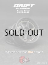 画像: DRIFT ELEMENT SERIES RIM：Black 6Spokes Black Lip Gold Rivets
