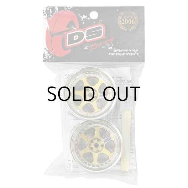 画像2: DRIFT ELEMENT SERIES RIM：Gold 6Spokes Chrome Lip  Chrome Rivets