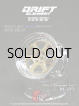 画像: DRIFT ELEMENT SERIES RIM：Gold 6Spokes Chrome Lip  Chrome Rivets