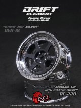 画像: DRIFT ELEMENT SERIES RIM：Gunmetal 6Spokes Chrome Lip Black Rivets