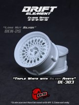 画像: DRIFT ELEMENT SERIES RIM：White Mesh White Lip Silver Rivets