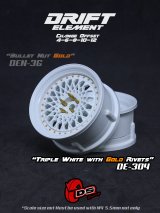画像: DRIFT ELEMENT SERIES RIM：White Mesh White Lip Gold Rivets