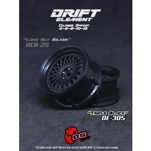 画像: DRIFT ELEMENT SERIES RIM：Black Mesh Black Lip Black Rivets