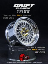 画像: DRIFT ELEMENT SERIES RIM：Chrome Mesh Chrome Lip Gold Rivets