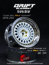 画像: DRIFT ELEMENT SERIES RIM：White Mesh Chrome Lip Gold Rivets
